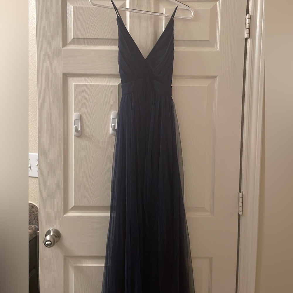 Dark blue prom dress